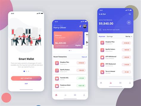 Freelance Wallet App Ui Kit Design On Behance