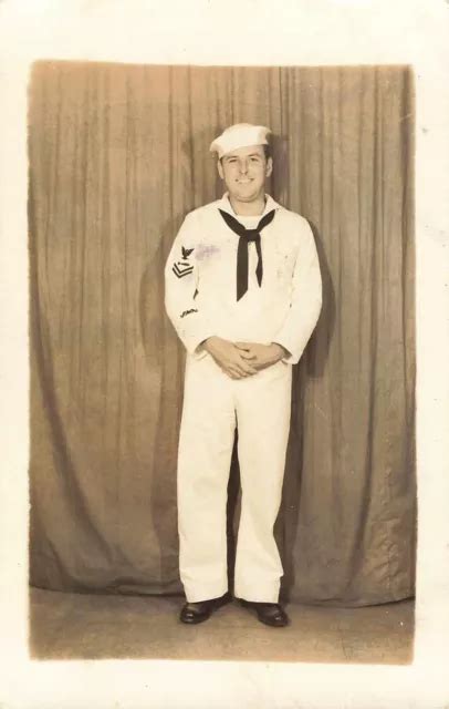 S Rppc Us Navy Sailor Handsome Ww Era Real Photo Postcard Gay Int