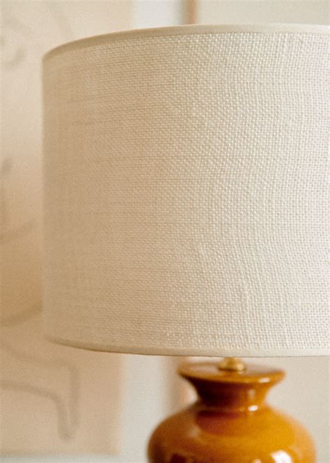 Carmen Lamp Caramel Dolce Lampshade Jute Burlap Ceramic S Zane