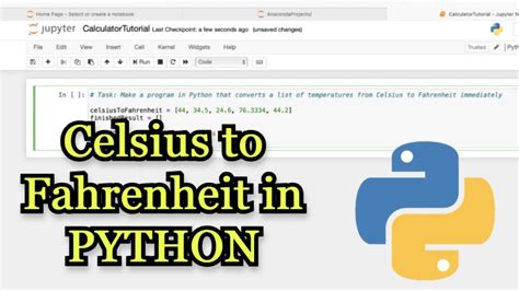 Python 3 Convert List Of Temperatures From Celsius To Fahrenheit Tutorial How To Youtube