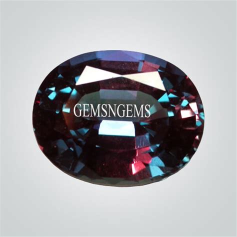 Lab Created Synthetic Czochralski Pulled Alexandrite Gemstones Oval