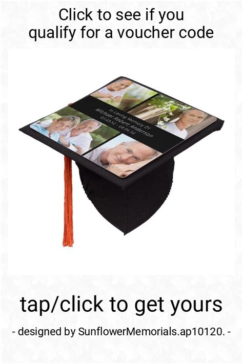 Tribute In Loving Memory Photo Collage Graduation Cap Topper