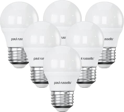 Paul Russells 65w Led Golf Ball Light Bulbs Edison Screw E27 60w Equivalent Bulb 806lm Led