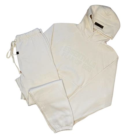 Fear Of God Essentials Cream Egg Shell Tracksuit Fw22 Hype Locker Uk