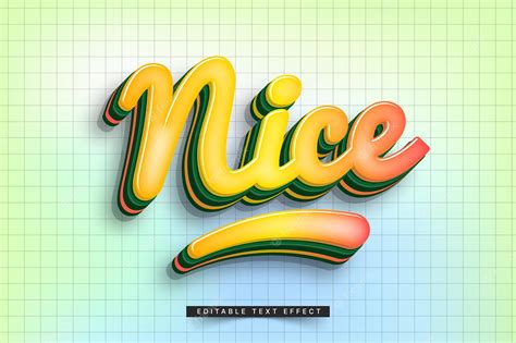 Premium Vector Editable 3d Trendy Lettering Text Effect