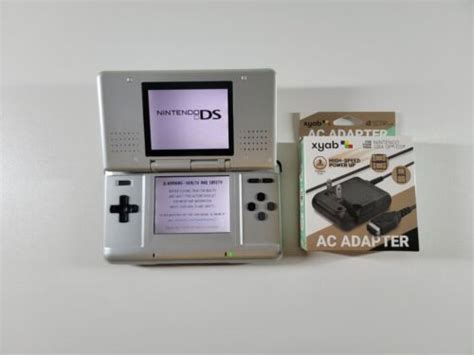 Nintendo Ds Fat Original Ntr 001 Console Titanium Silver W Charger