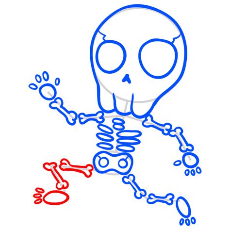 Halloween Drawings How To Draw A Skeleton Easy Step By Step