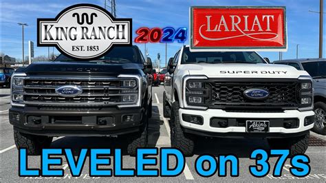 Ford F King Ranch Vs Lariat Leveled On S Comparison