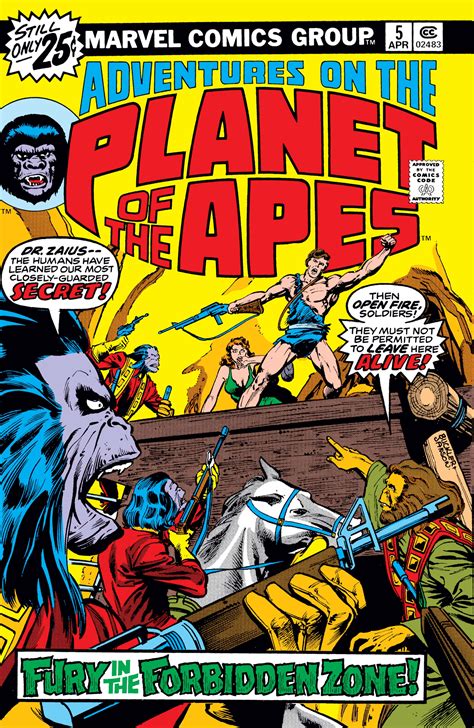 Adventures On The Planet Of The Apes 1975 5 Comic Issues Marvel