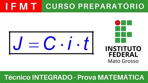 Ifmt Curso Preparat Rio De Matem Tica Ifmt T Cnico Integrado