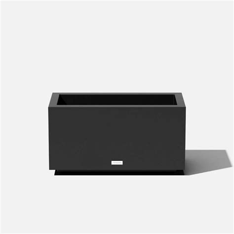 Long Box 25 In Black Plastic Rectangular Planter