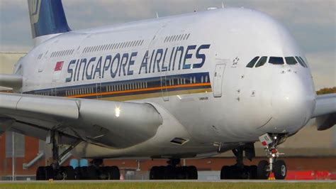 Incredible Airbus A380 Landing And Takeoff Singapore Airlines