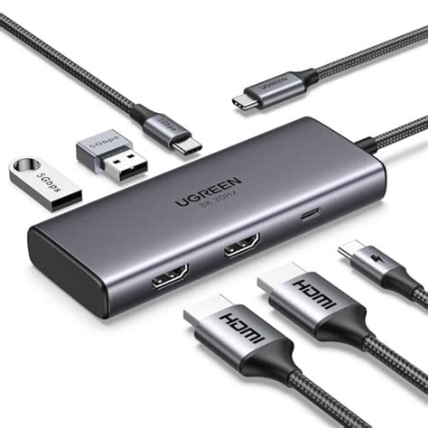 UGREEN Revodok Station D Accueil USB C Double HDMI 4K 60 Hz Hub USB