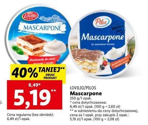 Promocja Serek Mascarpone Pilos W Lidl