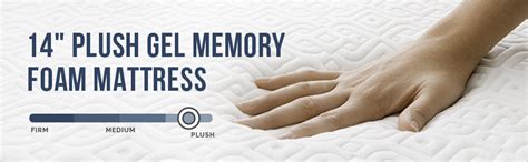 LUCID 14 Inch Medium Plush Memory Foam Mattress Ventilated Gel Memory