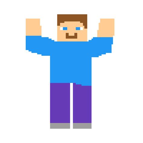 Pixilart Minecraft Steve By Amadi