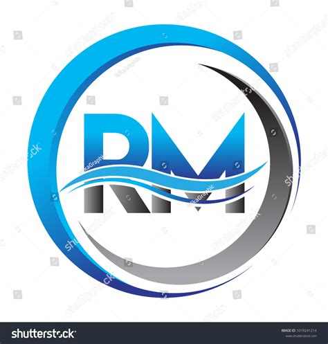 Initial Letter Logo Rm Company Name Stock Vector Royalty Free