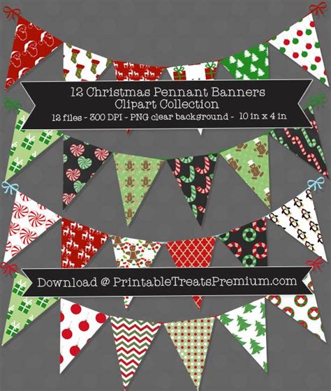 Christmas Pennant Banners Clipart Collection Pennant Banners