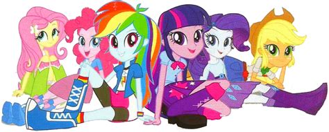 Eqg Mane 6 Sit Down Vector By Rupahrusyaidi On Deviantart