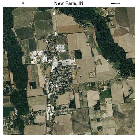 Aerial Photography Map of New Paris, IN Indiana