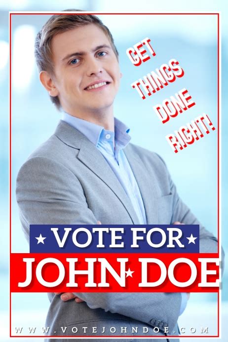 Campaign Poster Vote For Me Template Postermywall