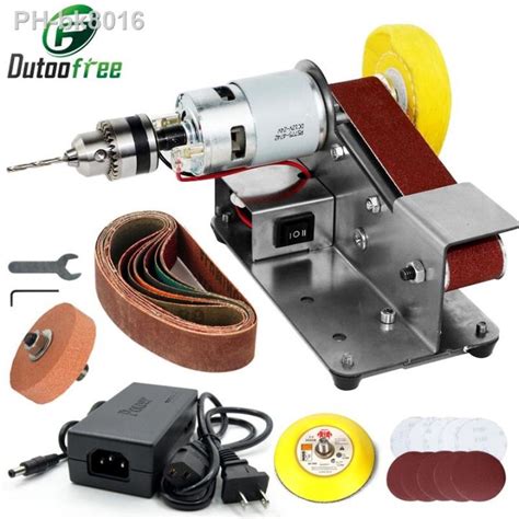 ♈⊙ Multifunctional Grinder 7 Speed Belt Sander Mini Electric Belt