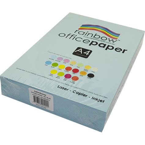 A4 Coloured Copy Paper Rainbow A4 80gsm Sky Blue Copy Paper United