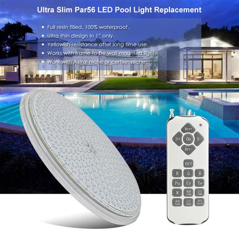 Hotook OEM ODM IP68 Waterproof Ultra Slim PAR56 LED Pool Light