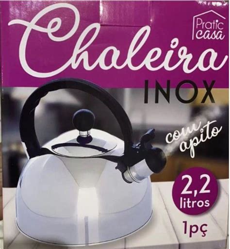 Chaleira Tampa E Apito Em A O Inox Litros Pratic Casa