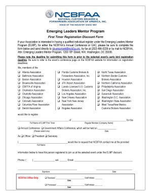 Fillable Online Ncbfaa Registration Form Ncbfaa Fax Email Print