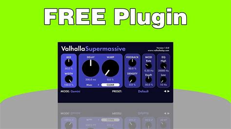 Free Valhalla Supermassive Delay Plugin Youtube