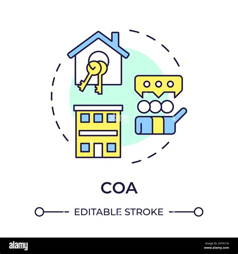 Coa Multi Color Concept Icon Stock Vector Image And Art Alamy