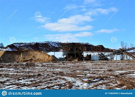 Open Sand Pit For Sand Extraction During Construction The Texture Of