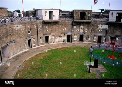 Interior Of The Redoubt Fort Fortress Harwich Essex England Stock