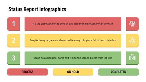 Free Status Report Infographics for Google Slides and PowerPoint