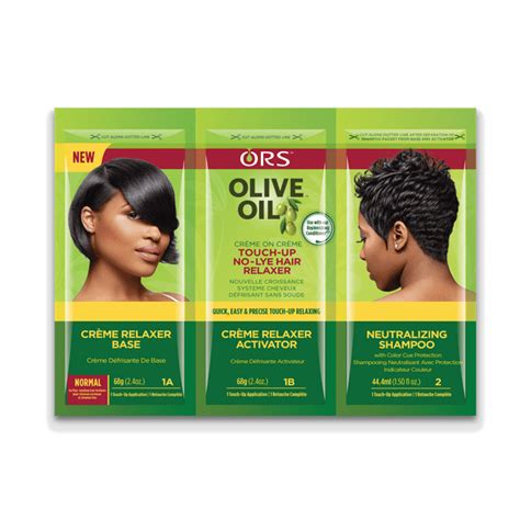 Ors Olive Oil Creme On Creme Touch Up No Lye Hair Relaxer Tri Pack