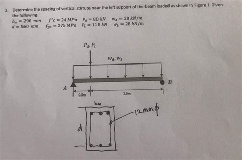 Answered 2 Determine The Spacing Of Vertical… Bartleby