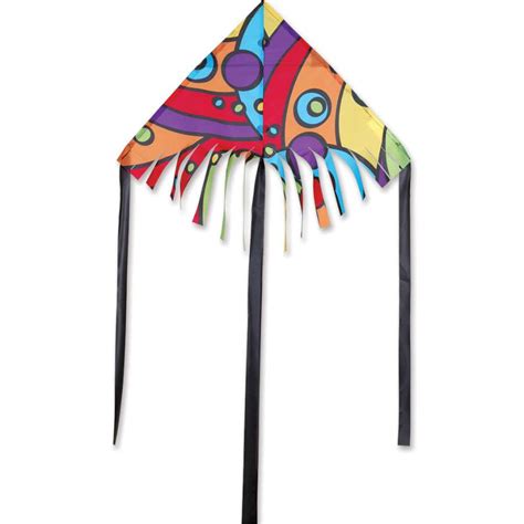 24 Fringe Delta Kite Rainbow Orbit Picture Pretty Kites