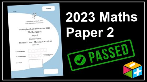 How To Pass Leaving Cert Maths 2023 Ordinary Level Paper 2 YouTube