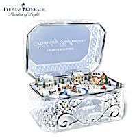 Thomas Kinkade Holiday Reflections Crystal Music Box