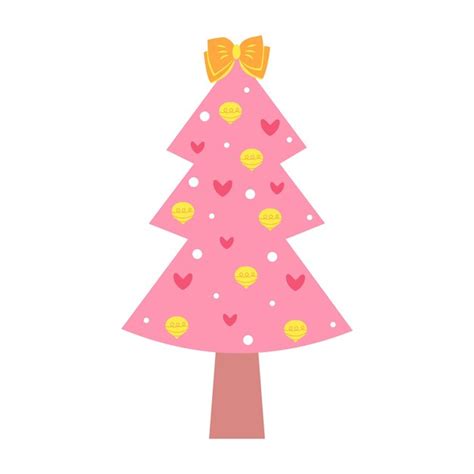 Árvore de natal rosa cute pastel decorada árvore de natal bolas