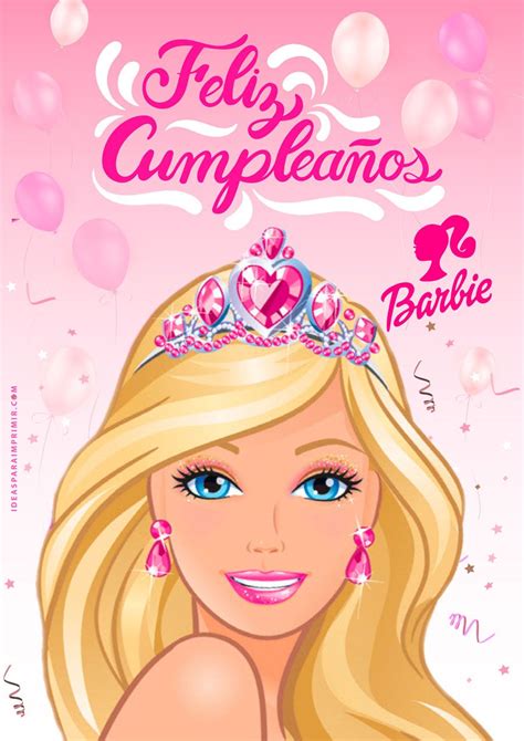 Kit De Cumplea Os De Barbie Imprimible Gratis Incluye Invitaciones