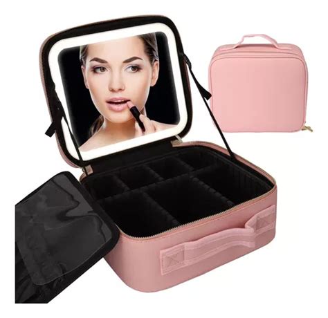 Chikytech Bolsa De Maquillaje Con Espejo Y Luz Organizador Mercadolibre