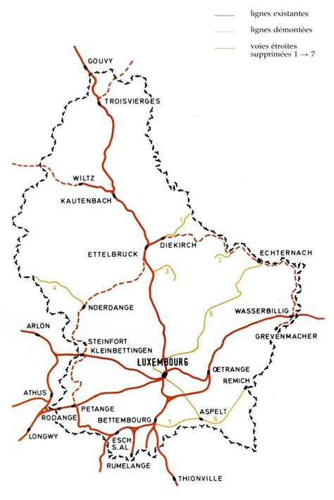 Luxembourg train station map - Map of Luxembourg train station (Western ...