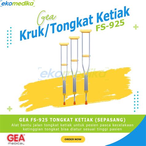 Jual Tongkat Ketiak GEA FS 925 Kruk Crutch Sepasang Alat Bantu Jalan