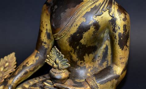 Large Gilt Bronze Tibetan Buddha For Sale At 1stDibs