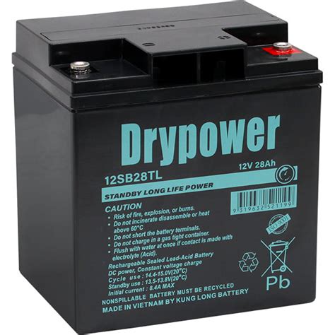 Drypower 12sb28tl 12v 28ah Long Life Standby Agm Battery Batteries Plus