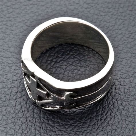 Celtic Cross Sterling Silver Band Ring