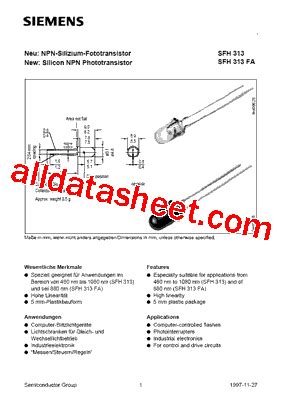 Sfh Fa Datasheet Pdf Siemens Semiconductor Group