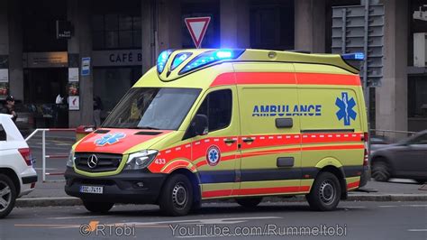 Prague Medical Service Davepo Ambulance Responding On Scene Rzp Zs